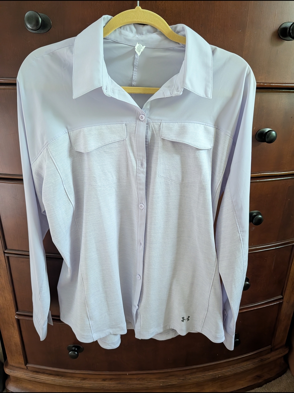 Under Armour Lilac Button-Up Performance Shirt